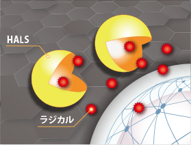 HALSによるラジカルの捕捉